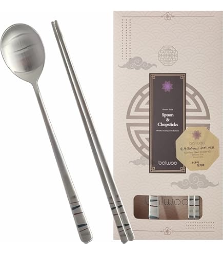 Amazon | Ugiu 韓国 鍮器 真鍮製 スジョ/スプーン 箸 セット 竹 節